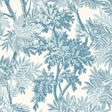 Tapestry Trees Pottery Blue kuva