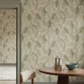 R21683 Swirling Fern Light Green Rebel Walls interior2