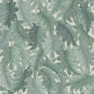 R21684 Swirling Fern Teal Rebel Walls product kuva