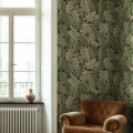 R21685 Swirling Fern Green Rebel Walls interior2