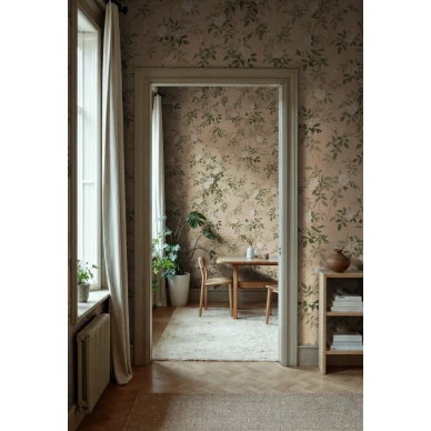 R21662 Wildflower Vista Peach Rebel Walls interior1 kuva