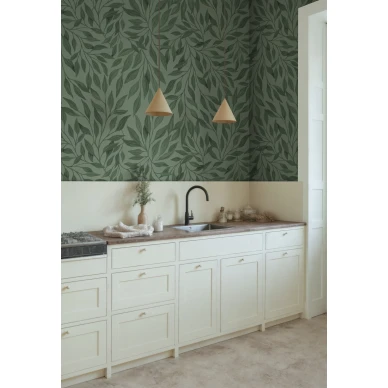 R21689 Willow Dark Green Rebel Walls interior1 kuva