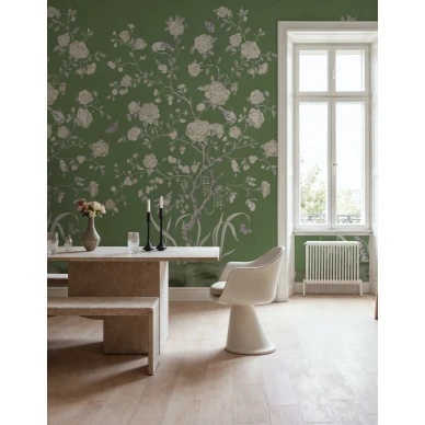 R21652 Chinoiserie Botanica Green Rebel Walls interior1 kuva