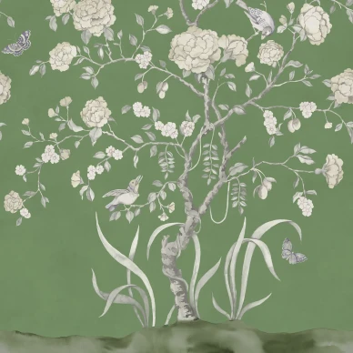 R21652 Chinoiserie Botanica Green Rebel Walls product1 kuva