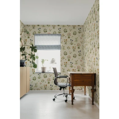 R22058 Timeless Flora Beige Rebel Walls interior4 kuva