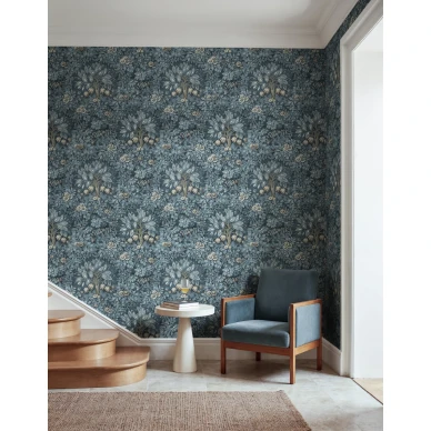 R21676 Flower Tree Blue Rebel Walls interior1 kuva