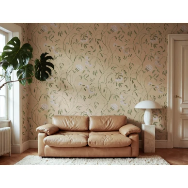 R22061 Peony Bloom Peach Rebel Walls interior1 image