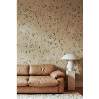 R22061 Peony Bloom Peach Rebel Walls interior2 image
