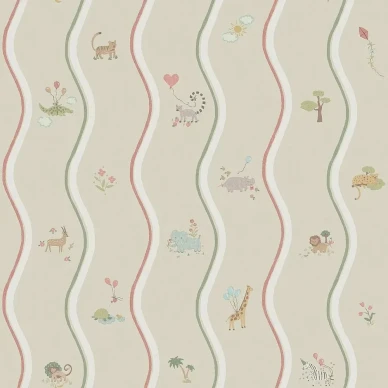 9870W Wavy Stripe Animals Pattern Image kuva