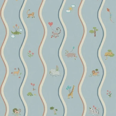 9871W Wavy Stripe Animals Pattern Image kuva