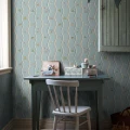 9871W Wavy Stripe Animals Roomshot