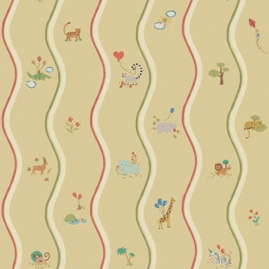 9873W Wavy Stripe Animals Pattern Image kuva