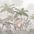 9875W Vintage Palms Dinosaurs Pattern Image