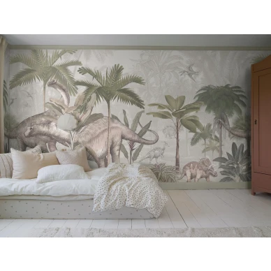 9875W Vintage Palms Dinosaurs Roomshot 1 kuva