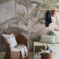 9875W Vintage Palms Dinosaurs Roomshot 2