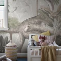 9875W Vintage Palms Dinosaurs Roomshot 3