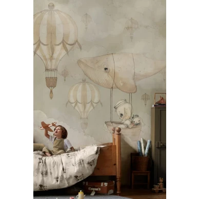 72 Flying Whale Wallpaper Mrs Mighetto Grey1 800x1200 kuva