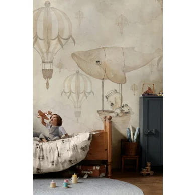 72 Flying Whale Wallpaper Mrs Mighetto White4 800x1200 1 kuva