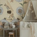 Sunflowers for Gittan Wallpaper BLUE4 800x1200