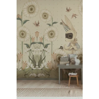 Sunflowers for Gittan Wallpaper WHITE 800x1200 kuva