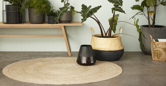 Juuttimatto eteiseen Floor Mat Round Hubsch