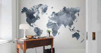 Karttatapetti tyohuoneeseen Dusky World Rebel Walls