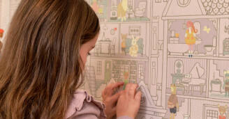 Lastenhuoneen tapetti Dollhouse Majvillan