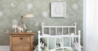 Lastenhuoneen tapetti Happy Cloud Littlephant