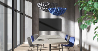 Leijuva akustikkapilvi Acoustic Artwork Cloud Narbutas