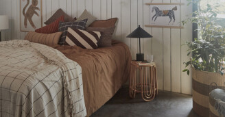 Nuorten paivapeitto Gobi Grid Bedcover OYOY