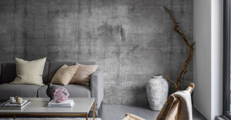 Olohuoneen kuvatapetti Concrete Wall Borastapeter