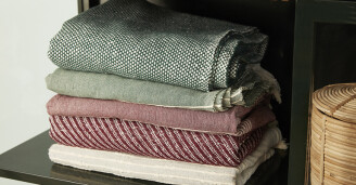 Puuvillaviltti Plaid Hubsch