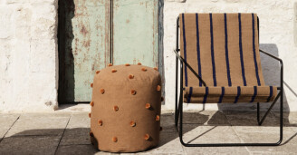 Rahi Dot Toufted Pouf Ferm Living