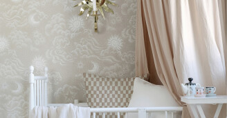 Tapetti lastenhuoneeseen Happy Cloud Littlephant
