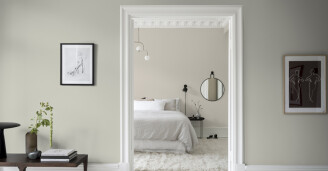 Yksivarinen tapetti Oatmeal ja Linden Green Borastapeter