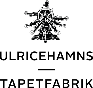 Ulricehamns Tapetfabrik Logo high res vit