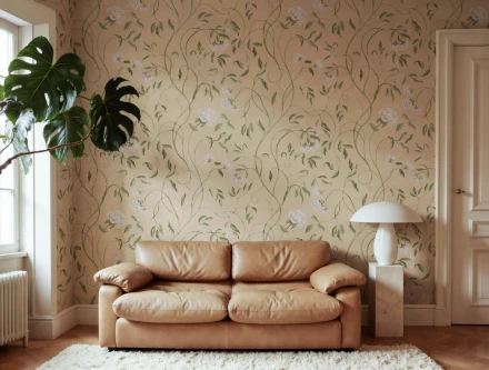 R22061 Peony Bloom Peach Rebel Walls interior1